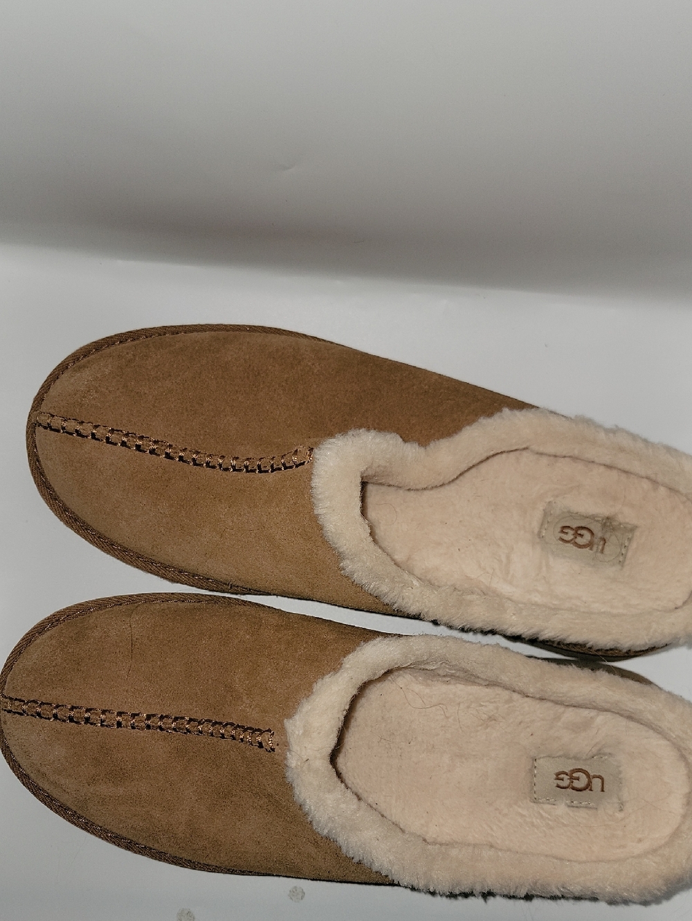 UGG Chestnut Suede Shearling-Lined Mules
